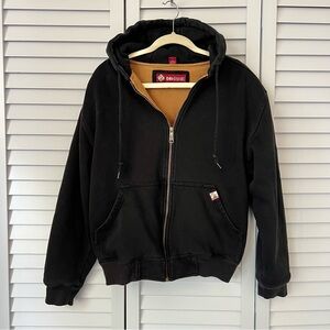 Dri Duck 7033 Crossfire zip up hoodie size small black brown
